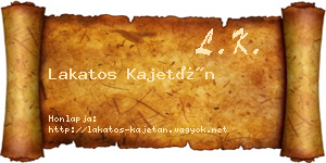Lakatos Kajetán névjegykártya