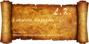 Lakatos Kajetán névjegykártya